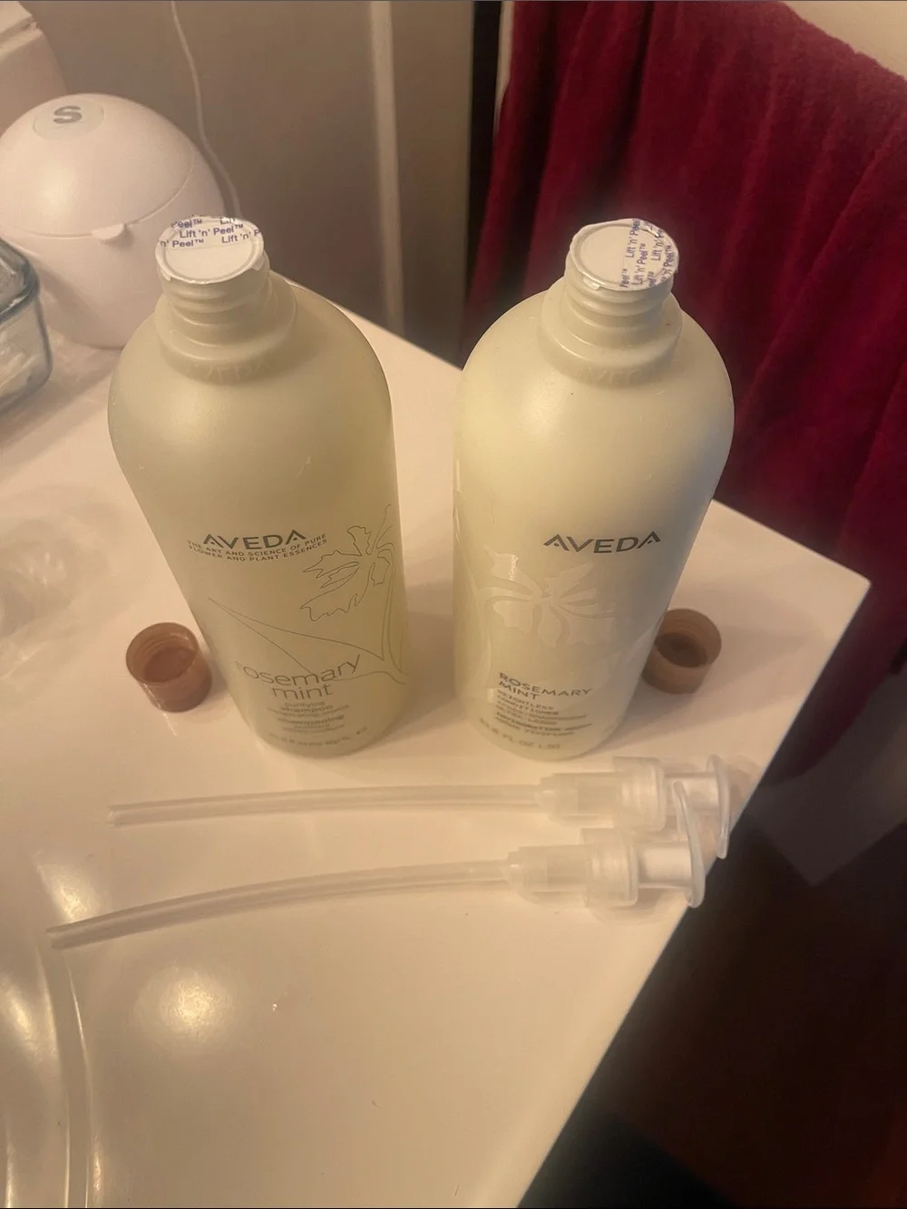AVEDA Rosemary Mint Shampoo & Conditioner - Cream and Brown